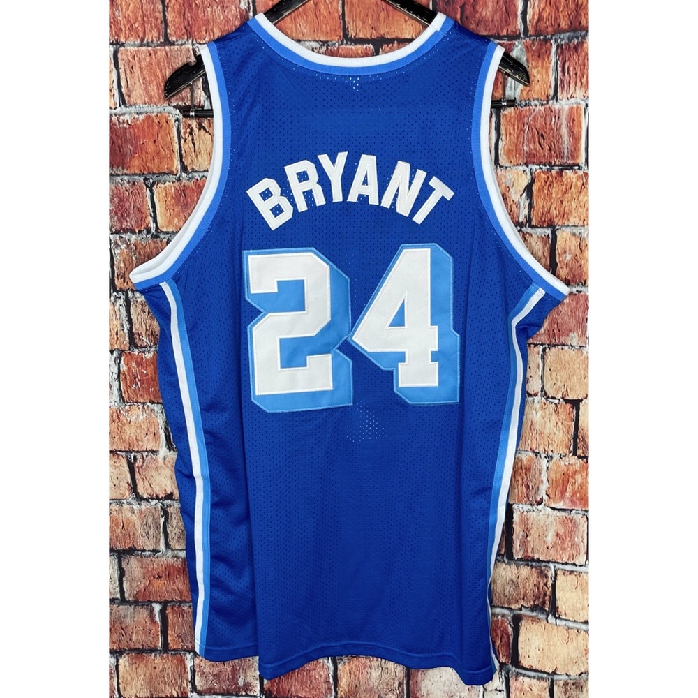 NWOT Crenshaw Kobe Bryant #24 Stitched Blue White 2XL Basketball Jersey KB NBA